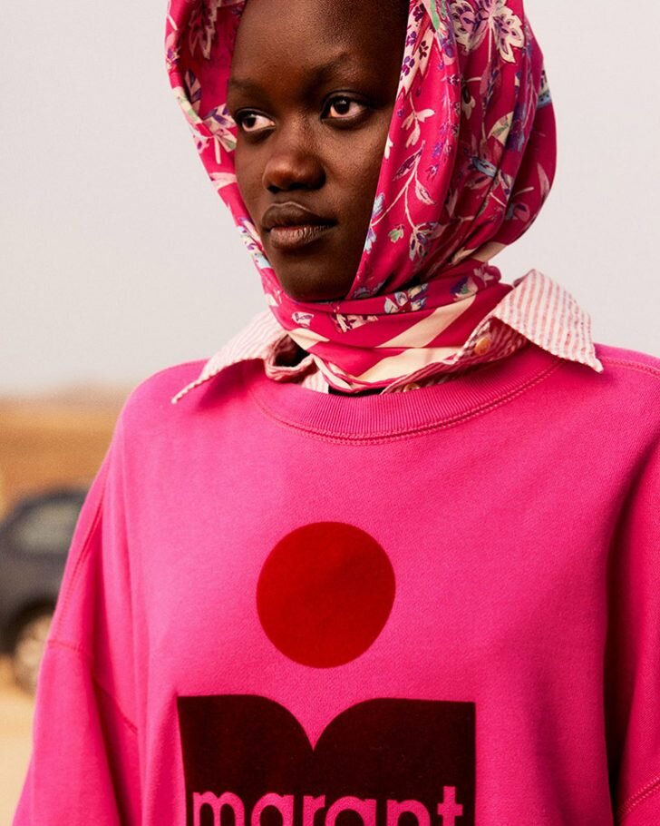 Caren Kepkemei in Isabel Marant's Étoile FW 2021 Bold Beauty